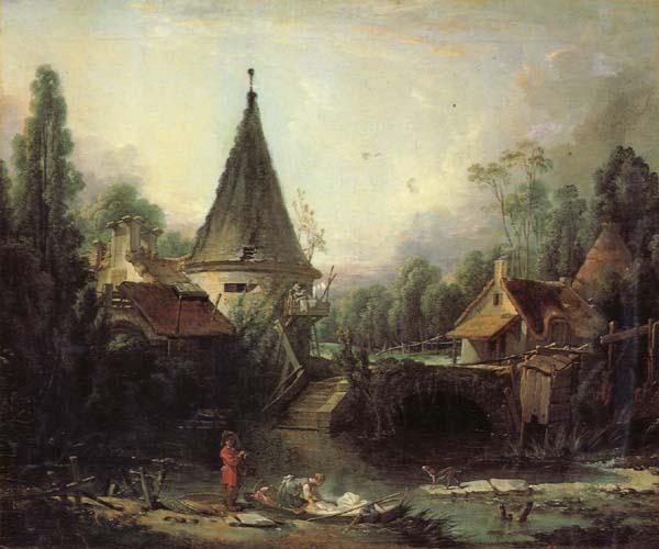 Francois Boucher Landscape near Beauvais France oil painting art